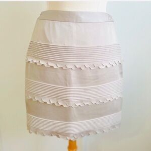 NEW Banana Republic Gray Satin Skirt Size 0 Extra Small XS Office/Party NWT